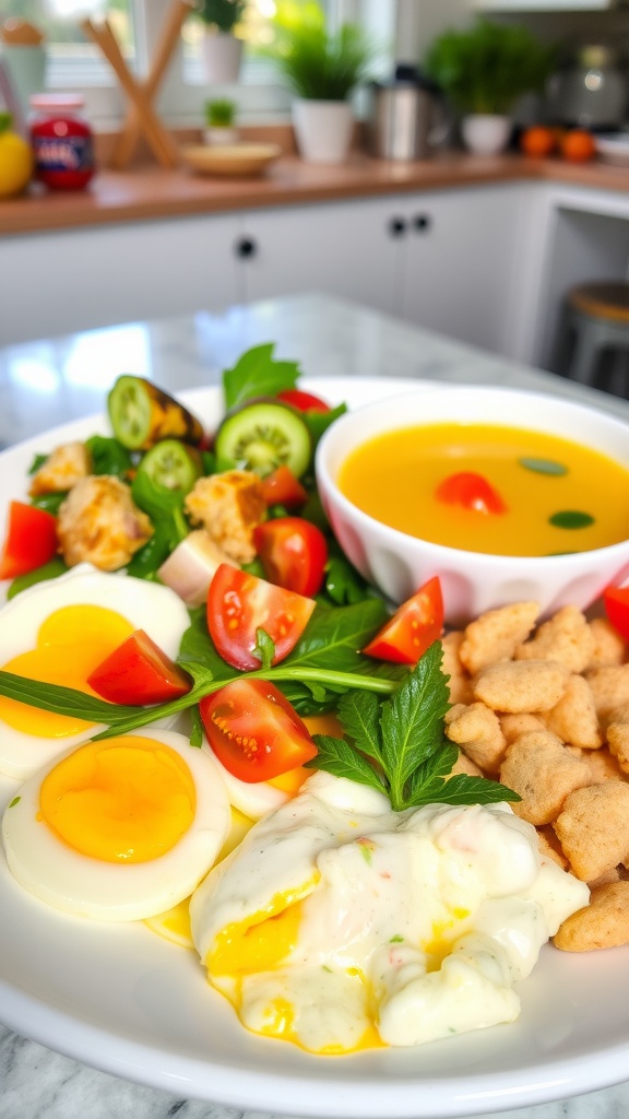 A diverse selection of egg dishes for a 7-day diet plan, showcasing healthy and nutritious meals.